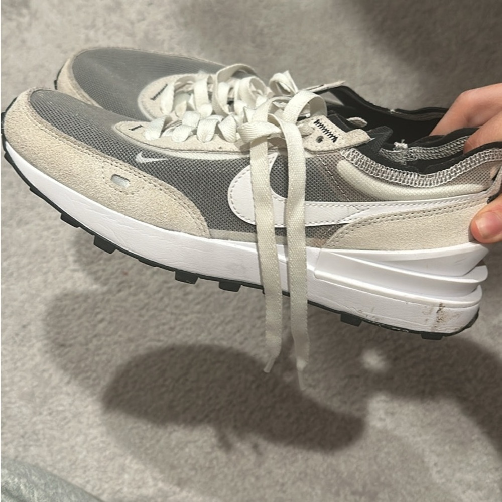 Nike Women's Gray and White Sneakers